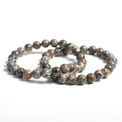 سوار من حجر اللهب الطبيعي والأحجار الكريمة المعروف أيضًا باسم Yooperlite، مقاسات 6-12 مم