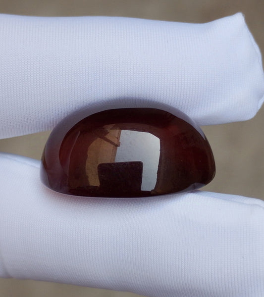 Natural kabdi Aqeeq from Yaman - Dark brown Carnelian Cabochon Yamani - 45 ct