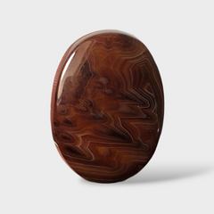 كابوشون عقيق 30 قيراط - عقيق السليماني - 19 × 26 ملم