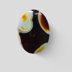 كابوشون عقيق 34 قيراط - عقيق السليماني - 31 × 22 ملم