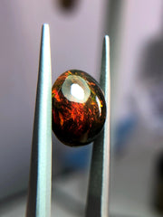 3.1ct Opal for Sale - Black Fire Opal - October Birthstone - 12.2x10.5mm