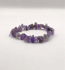 Freeform Natual Amethyst Strech Bracelet