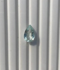 2.5ct Natural Pear-Shaped Aquamarine Gemstone - March Birthstone - 12.8x8x4.2mm
