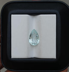 2.5ct Natural Pear-Shaped Aquamarine Gemstone - March Birthstone - 12.8x8x4.2mm
