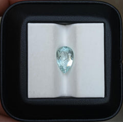 2.5ct Natural Pear-Shaped Aquamarine Gemstone - March Birthstone - 12.8x8x4.2mm