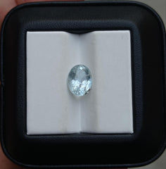 3 قيراط من حجر الزبرجد الطبيعي - حجر بخت شهر مارس - 10x8x6 ملم