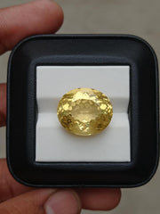 20.1ct Transparent Oval Faceted Citrine For Sale - November Birthstone - 19x16.5x11mm