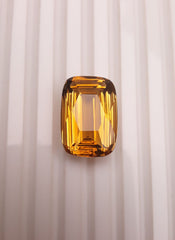 22.4 قيراط سيترين طبيعي شفاف عالي الجودة للبيع - سيترين ذهبي - حجر بخت شهر نوفمبر - 22x15x10mm