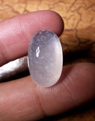 19 قيراط دور النجف - لؤلؤة النجف كابوشون - حجر بخت شهر أبريل - كوارتز كريستال صخري -22x13.5 ملم