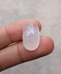 26.8 قيراط-در النجف - لؤلؤة النجف كابوشون حليبي - حجر بخت شهر أبريل - كوارتز كريستال روك -22x14 ملم