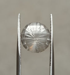 7.8 قيراط دور النجف - لؤلؤة النجف الفاخرة المقطوعة الشفافة - حجر بخت شهر أبريل - الكوارتز الكريستالي الصخري - 12 × 12 ملم