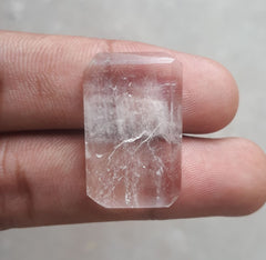 34.3ct Dur e Najaf - Pearl of Najaf Semi Transparent - April Birthstone - Rock Crystal Quartz -30x19mm