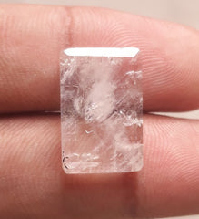 16.2 قيراط دور النجف - لؤلؤة النجف شبه شفافة - حجر بخت شهر أبريل - كوارتز كريستال صخري -20x13 ملم