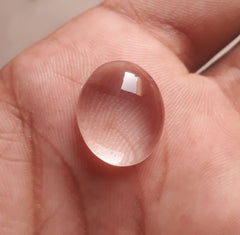 17.1ct Dur e Najaf - Pearl of Najaf Cabochon Transparent - April Birthstone - Rock Crystal Quartz -19x15mm