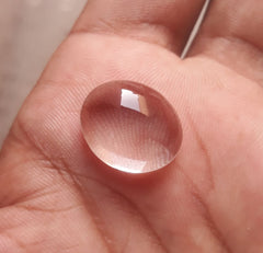 17.1ct Dur e Najaf - Pearl of Najaf Cabochon Transparent - April Birthstone - Rock Crystal Quartz -19x15mm