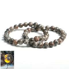 سوار من حجر اللهب الطبيعي والأحجار الكريمة المعروف أيضًا باسم Yooperlite، مقاسات 6-12 مم