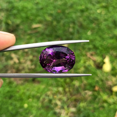 13.6ct Amethyst Fancy Cut from Brazil - Natural Amethyst Crystal - 16x12x10mm