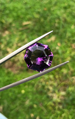 قطع جمشت فاخرة 16 قيراط - كريستال جمشت طبيعي - 16.8x16.8 ملم