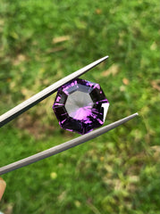 قطع جمشت فاخرة 16 قيراط - كريستال جمشت طبيعي - 16.8x16.8 ملم