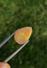 4.3ct Pear Fire Opal - October Birthstone - 17x11x5mm