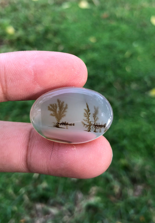 منظر طبيعي فريد من نوعه من أحجار العقيق الشجيري الطبيعي - أحجار كريمة مجمعة - 23.6 قيراط