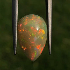 4.3ct Pear Fire Opal - October Birthstone - 17x11x5mm