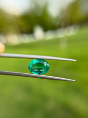 5.97ct Natural Emerald - Budh Ratna - Zamurd - Pachu Stone, Markat Mani Stone - 13x9.6x6.8mm