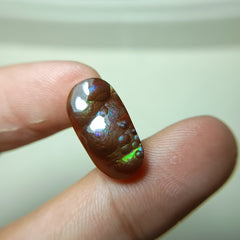 Rare Agate De Feugo - Rare Purple Green Fire Agate Oval Shape