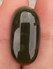 33.6ct اليشم، النفريت اليشم كابوشون، اليشم الأخضر، أحجار اليشم ذات نوعية جيدة - 24.7x13x10mm