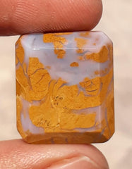 25 قيراط جاسبر - كابوشون جاسبر ذهبي - يشب أصفر - 20.7 × 18 ملم