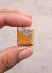 25 قيراط جاسبر - كابوشون جاسبر ذهبي - يشب أصفر - 20.7 × 18 ملم