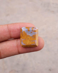 25 قيراط جاسبر - كابوشون جاسبر ذهبي - يشب أصفر - 20.7 × 18 ملم