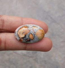 21.4 قيراط جاسبر - ماليجانو جاسبر كابوشون - جاسبر ماليجانو - 27x17.5 ملم