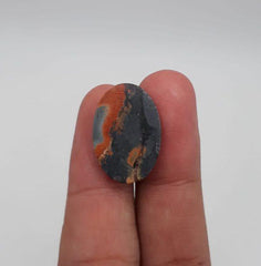 17.7 قيراط جاسبر - ماليجانو جاسبر كابوشون - جاسبر ماليجانو - 22x15 ملم