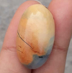 32ct Jasper - Maligano Jasper Cabochon - Jasper Maligano- 29x17mm