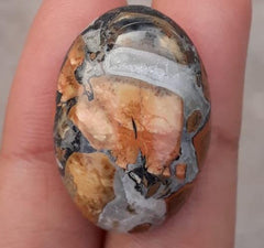 36.7 قيراط جاسبر - ماليجانو جاسبر كابوشون - جاسبر ماليجانو - 28x20.5 ملم