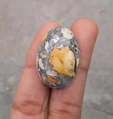 37.5 قيراط جاسبر - ماليجانو جاسبر كابوشون - جاسبر ماليجانو - 29.5 × 20.5 ملم