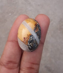 40ct Jasper - Maligano Jasper Cabochon - Jasper Maligano- 28x20mm