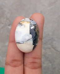 42.5 قيراط جاسبر - ماليجانو جاسبر كابوشون - جاسبر ماليجانو - 31x22 ملم