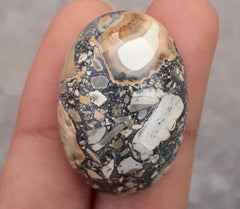 49.6 قيراط جاسبر - ماليجانو جاسبر كابوشون - جاسبر ماليجانو - 30.5 × 22 ملم