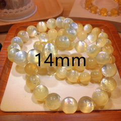 سوار من الذهب الطبيعي كونزيت ليبيدوليت كوارتز وكريستال وأحجار كريمة، مقاس 10،11،12،13،14،16 ملم