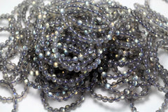 سوار من الأحجار الكريمة اللابرادوريت لمبة مدغشقر الطبيعية، مقاسات 7-8 مم