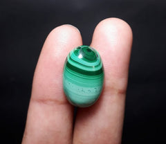 15 قيراط كريستال الملكيت - كابوشون الملكيت - حجر الملكيت للتحول - 19x14 ملم