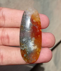 Marcasite Agate Sparkle Captivating Natural Stone - 57x23mm