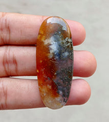 Marcasite Agate Sparkle Captivating Natural Stone - 57x23mm