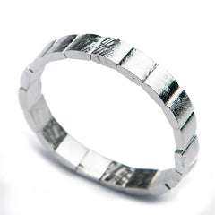 سوار حجر كريم نيزك حديد الجبيون الطبيعي، مقاسات الإسورة 11*11