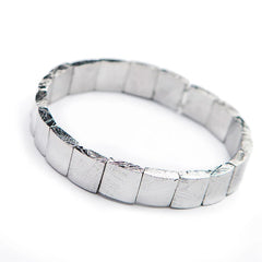 سوار حجر كريم نيزك حديد الجبيون الطبيعي، مقاسات الإسورة 11*11