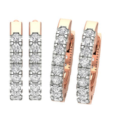 أقراط من الألماس الطبيعي