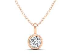 1ct - Solitaire Natural Certified Diamond Pendant in 18K Gold