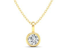 1ct - Solitaire Natural Certified Diamond Pendant in 18K Gold